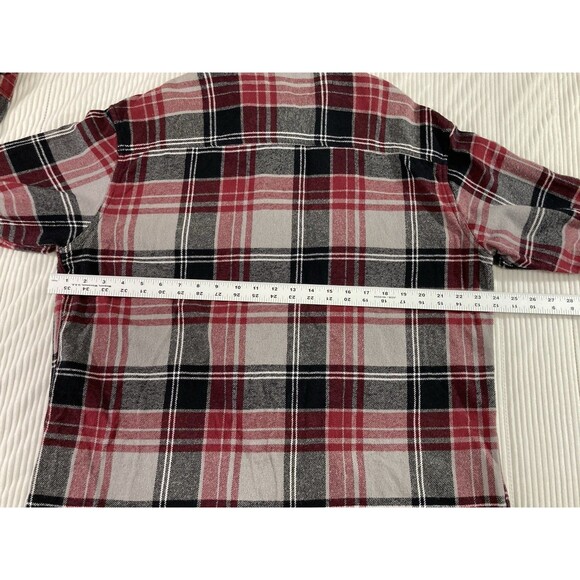 PD&C Men’s XXL Plaid Flannel Button Down Shirt Long Sleeve Casual Outdoor - Picture 8 of 9